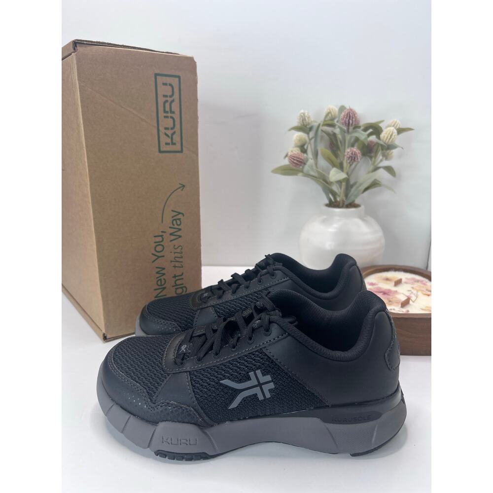 Kuru Quantum 2.0 Walking Comfort Sneaker Jet Black/Gray Women 6.5M